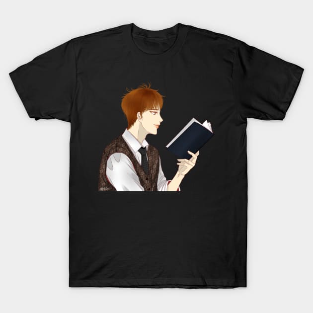 Reading Book T-Shirt by sokileri999